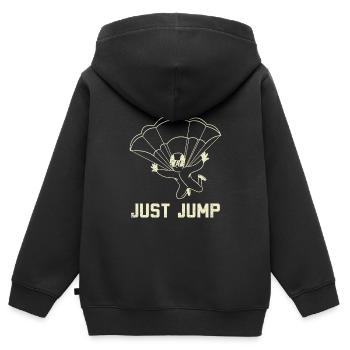 Parachutisme - Sweat Premium à capuche zippé enfant bio - noir - Dos - AI Model Kid Male (0cm)