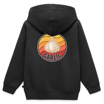 Ail - Sweat Premium à capuche zippé enfant bio - noir - Dos - AI Model Kid Male (0cm)