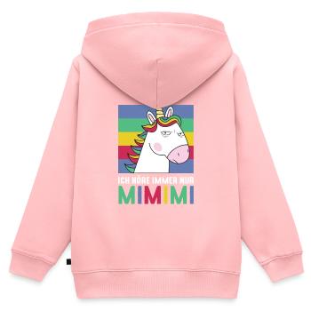 Ich Höre Immer Nur MiMiMi Einhorn - Kinder Premium Organic Zip Hoodie - Rosa - Hinten - AI Model Kid Female (0cm)
