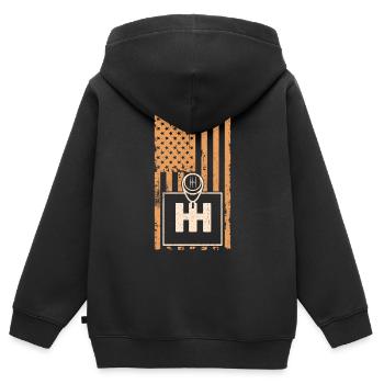 Auto Schaltgetriebe Gangschaltung - Kinder Premium Organic Zip Hoodie - Schwarz - Hinten - AI Model Kid Male (0cm)