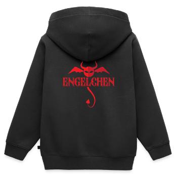 Engelchen Teufelchen Kostüm Halloween - Kinder Premium Organic Zip Hoodie - Schwarz - Hinten - AI Model Kid Male (0cm)