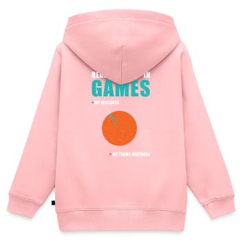Gamer lustiger Spruch - Kinder Premium Organic Zip Hoodie - Rosa - Hinten - AI Model Kid Female (0cm)