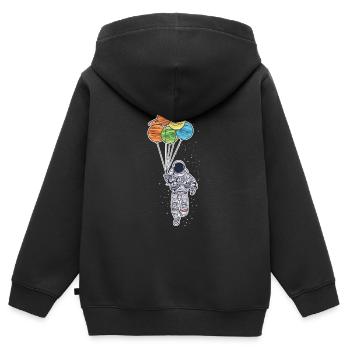 Astronaut - Kinder Premium Organic Zip Hoodie - Schwarz - Hinten - AI Model Kid Male (0cm)