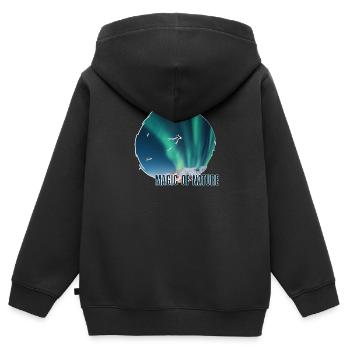 Aurora Nordlichter - Kinder Premium Organic Zip Hoodie - Schwarz - Hinten - AI Model Kid Male (0cm)