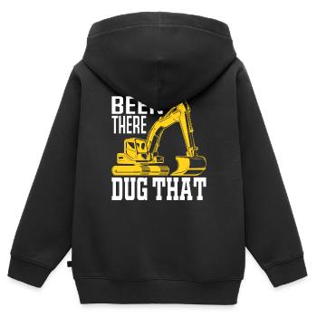 Been There Dug That - Bagger Beruf Maschinenführer - Kinder Premium Organic Zip Hoodie - Schwarz - Hinten - AI Model Kid Male (0cm)