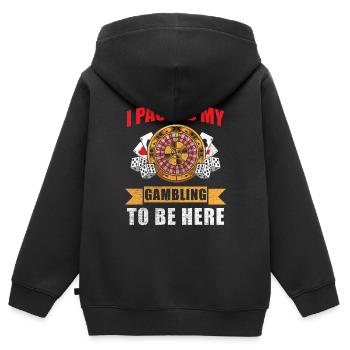 Casino Spruch - Kinder Premium Organic Zip Hoodie - Schwarz - Hinten - AI Model Kid Male (0cm)