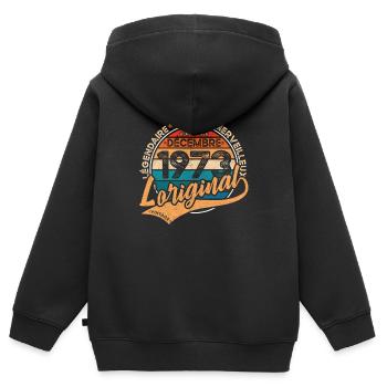 Birthday December 1973 L'original 1973 Décembre - Kids Premium Organic Zip-up Hoodie - black - Back - AI Model Kid Male (0cm)