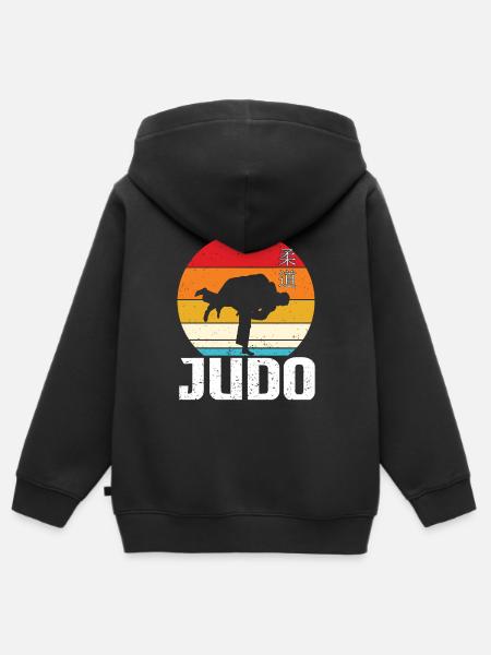 Judo Geschenkidee - Kinder Premium Organic Zip Hoodie - Schwarz