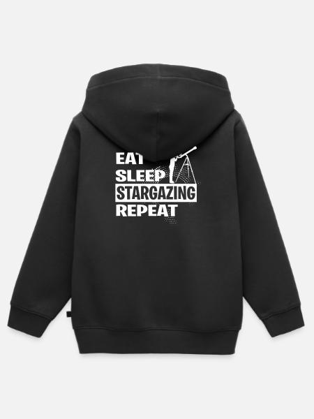 STARGAZING - Kinder Premium zip hoodie biologisch - zwart