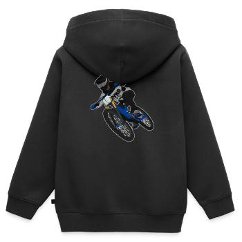 Mountainbiker / MTB Downhill Fahrrad Sprüche Bike - Kinder Premium Organic Zip Hoodie - Schwarz - Hinten - AI Model Kid Male (0cm)