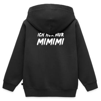 Ich hör nur Mimimi - Kinder Premium Organic Zip Hoodie - Schwarz - Hinten - AI Model Kid Male (0cm)