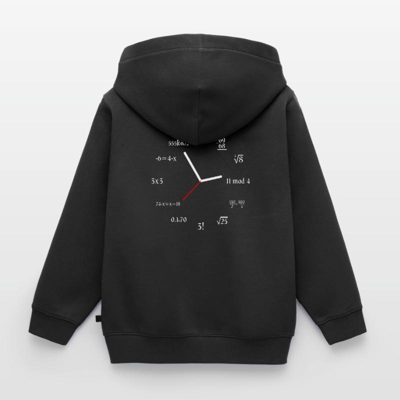 Mathematics Clock Math Meme Funny Math Clock Kinder Premium Organic Zip Hoodie