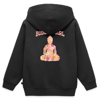 Bouddhisme bouddhiste de Bouddha - Sweat Premium à capuche zippé enfant bio - noir - Dos - AI Model Kid Male (0cm)