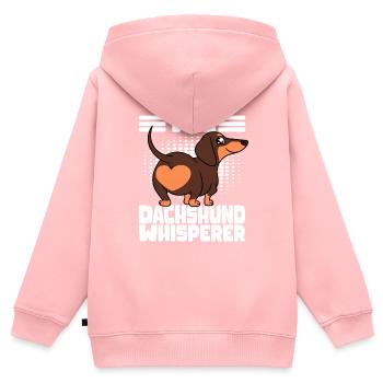 Dackel-Hintern Der Dackelflüsterer - Kinder Premium Organic Zip Hoodie - Rosa - Hinten - AI Model Kid Female (0cm)