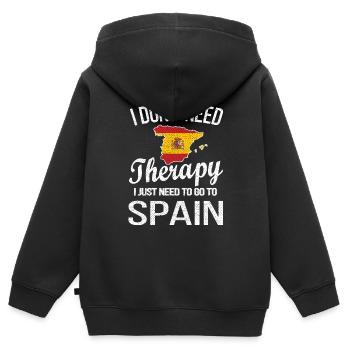 Fier espagnol Espagne Origine Drapeau espagnol - Sweat Premium à capuche zippé enfant bio - noir - Dos - AI Model Kid Male (0cm)