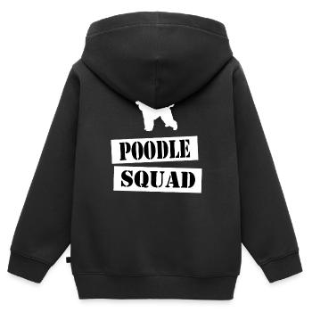 join the poodle squad - Kids Premium Organic Zip-up Hoodie - black - Back - AI Model Kid Male (0cm)