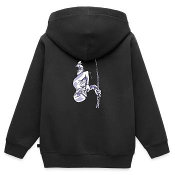 Apnoetauchen Freitauchen Atemzug Apnoe Tieftauchen - Kinder Premium Organic Zip Hoodie - Schwarz - Hinten - AI Model Kid Male (0cm)