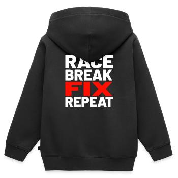 Go Kart Racing Go Kart Cars Go Karting Go-Karter - Kids Premium Organic Zip-up Hoodie - black - Back - AI Model Kid Male (0cm)