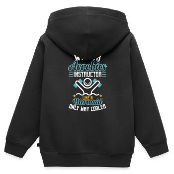 Water Aerobics Instructor Pool Workout Instructor - Kinder Premium Organic Zip Hoodie - Schwarz - Hinten - AI Model Kid Male (0cm)