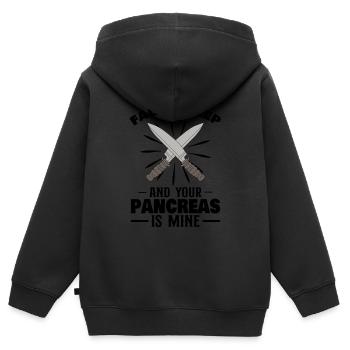 Diabète de type 1 drôle Diabète diabétique Idée cadeau - Sweat Premium à capuche zippé enfant bio - noir - Dos - AI Model Kid Male (0cm)
