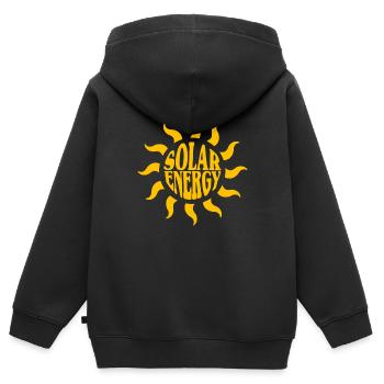 Solar energy - Kids Premium Organic Zip-up Hoodie - black - Back - AI Model Kid Male (0cm)