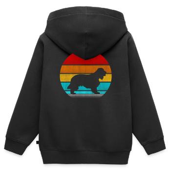 Cocker Spaniel - Kinder Premium Organic Zip Hoodie - Schwarz - Hinten - AI Model Kid Male (0cm)