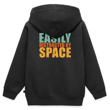 Space - Kinder Premium Organic Zip Hoodie - Schwarz - Hinten - AI Model Kid Male (0cm)