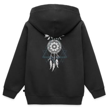 Traumfänger Dreamcatcher Traum Träumen - Kinder Premium Organic Zip Hoodie - Schwarz - Hinten - AI Model Kid Male (0cm)