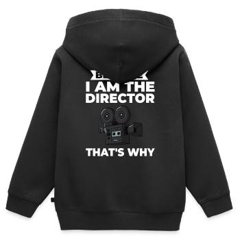 Filmregisseur Filmemacher Filmen Kamera Film - Kinder Premium Organic Zip Hoodie - Schwarz - Hinten - AI Model Kid Male (0cm)