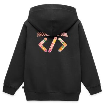 Programmierer Coder Software Entwickler - Kinder Premium Organic Zip Hoodie - Schwarz - Hinten - AI Model Kid Male (0cm)