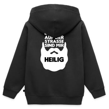 Harald Krull Die Jungs auf der Straße - Kinder Premium Organic Zip Hoodie - Schwarz - Hinten - AI Model Kid Male (0cm)