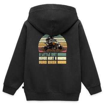 Quad Atv Motorsport - Kinder Premium Organic Zip Hoodie - Schwarz - Hinten - AI Model Kid Male (0cm)