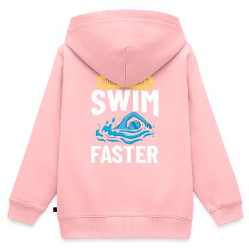 Schwimmen Trainer Pool Schwimmer Lektion - Kinder Premium Organic Zip Hoodie - Rosa - Hinten - AI Model Kid Female (0cm)