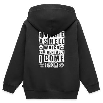 Gothic gifts - Kids Premium Organic Zip-up Hoodie - black - Back - AI Model Kid Male (0cm)