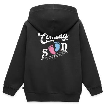 Gender Reveal Pregnancy Baby Party Pregnancy Gift - Kinder Premium Organic Zip Hoodie - Schwarz - Hinten - AI Model Kid Male (0cm)