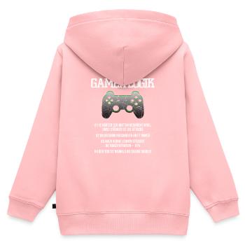 Gamer Logik Computer PC Controller Zocker Jungs - Kinder Premium Organic Zip Hoodie - Rosa - Hinten - AI Model Kid Female (0cm)