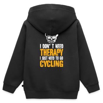 Coureur - Sweat Premium à capuche zippé enfant bio - noir - Dos - AI Model Kid Male (0cm)