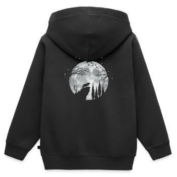 Frog Frogs Amphibian - Kids Premium Organic Zip-up Hoodie - black - Back - AI Model Kid Male (0cm)