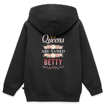 Betty Disant - Sweat Premium à capuche zippé enfant bio - noir - Dos - AI Model Kid Male (0cm)