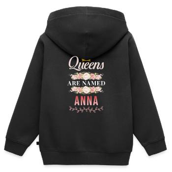 Anna Spruch Gift - Kids Premium Organic Zip-up Hoodie - black - Back - AI Model Kid Male (0cm)
