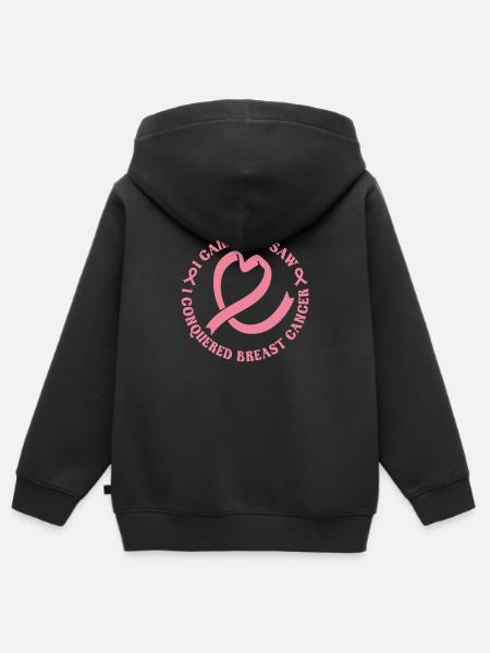 Breast cancer Cancer - Kids Premium Organic Zip-up Hoodie - black