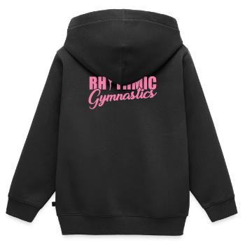 Gymnastique rythmique - Sweat Premium à capuche zippé enfant bio - noir - Dos - AI Model Kid Male (0cm)