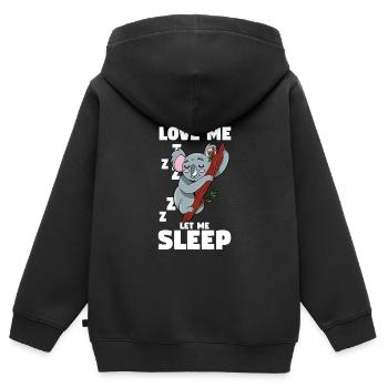 Koala - Kinder Premium Organic Zip Hoodie - Schwarz - Hinten - AI Model Kid Male (0cm)