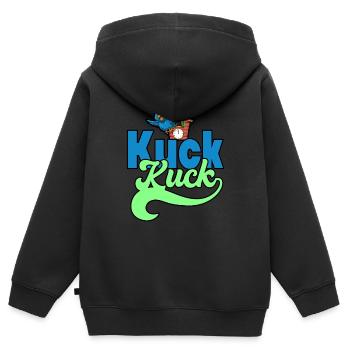 Kuck Kuck für einen Schwarzwälder und Urlauber - Kinder Premium Organic Zip Hoodie - Schwarz - Hinten - AI Model Kid Male (0cm)