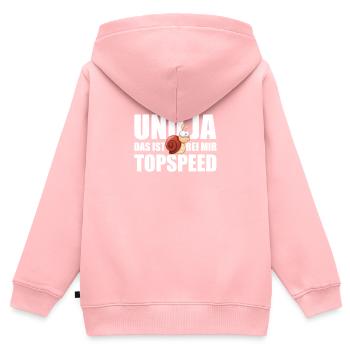 Marathon Racing Snail Jogging Jogger - Kids Premium Organic Zip-up Hoodie - rose - Back - AI Model Kid Female (0cm)