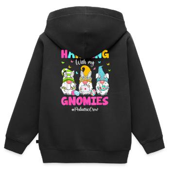 Ostern - Kinder Premium Organic Zip Hoodie - Schwarz - Hinten - AI Model Kid Male (0cm)