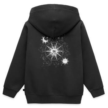 Spirituelles Allsehendes Auge okkultes Symbol - Kinder Premium Organic Zip Hoodie - Schwarz - Hinten - AI Model Kid Male (0cm)