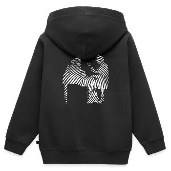 Pianist Fingerprint - Kinder Premium Organic Zip Hoodie - Schwarz - Hinten - AI Model Kid Male (0cm)