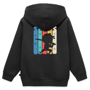 Ninja 6 Sechster Geburtstag 6 Jahre - Kinder Premium Organic Zip Hoodie - Schwarz - Hinten - AI Model Kid Male (0cm)