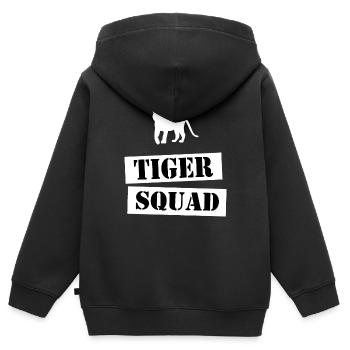join the tiger squad - Kids Premium Organic Zip-up Hoodie - black - Back - AI Model Kid Male (0cm)